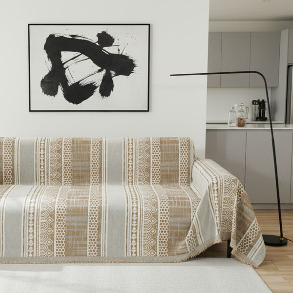 Funda de sofá – Beige Mosaico Moderno