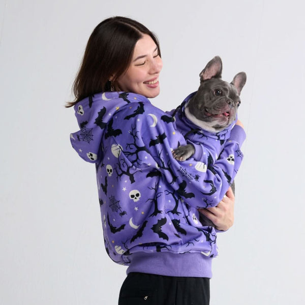 Sudadera con capucha de Halloween con forma de humano - Morado