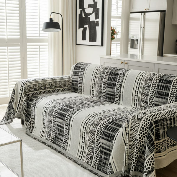 Funda de sofá – Negro Mosaico Moderno