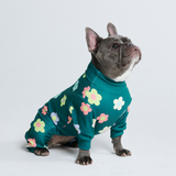 Pijama para Perros - Flores Verde