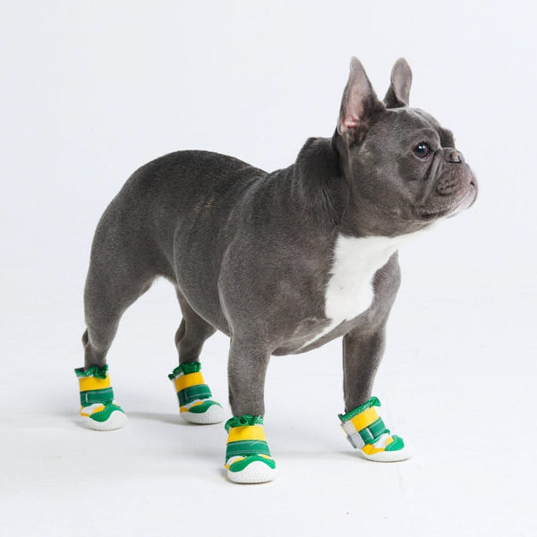 Zapatos para perros Hot Pavement Pawtector - Verde Amarillo