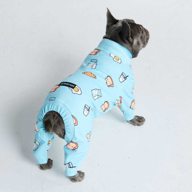 Pijama para Perros - Desayuno Azul