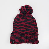 Gorro con Pompón Humano - Rojo y Negro