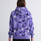 Sudadera con capucha de Halloween con forma de humano - Morado