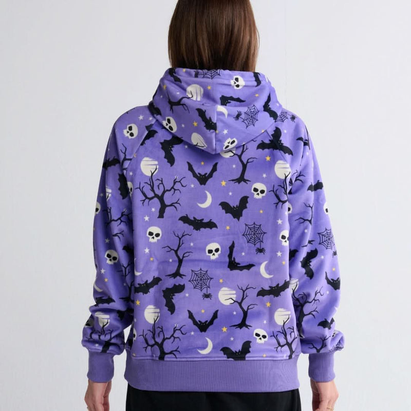 Sudadera con capucha de Halloween con forma de humano - Morado
