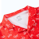 Human Pajama Top - Red Bows||size:S,M,L,XL,2XL