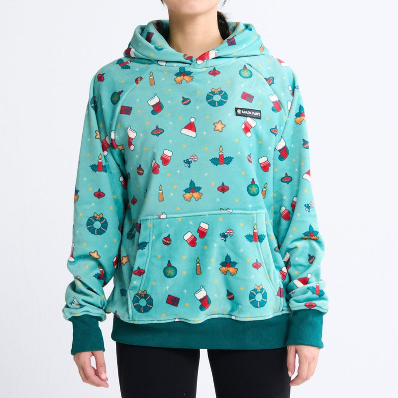 Sudadera navideña con capucha – Alegría navideña