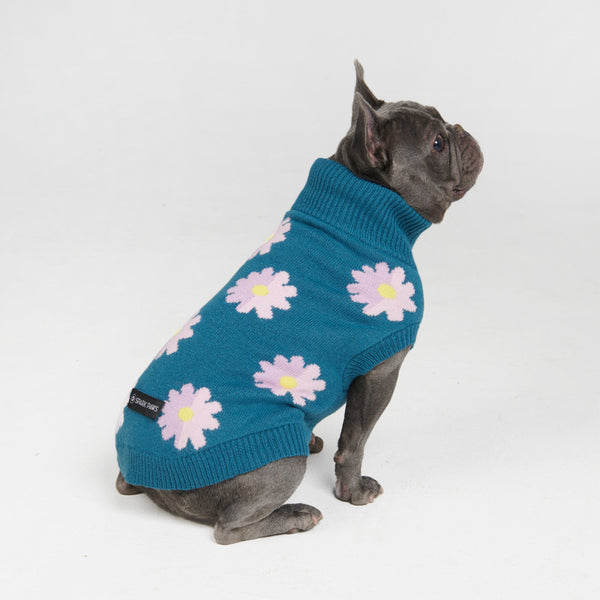 Suéter de punto para perro - Flor