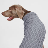 Suéter de punto de trenzas para perros - Gris