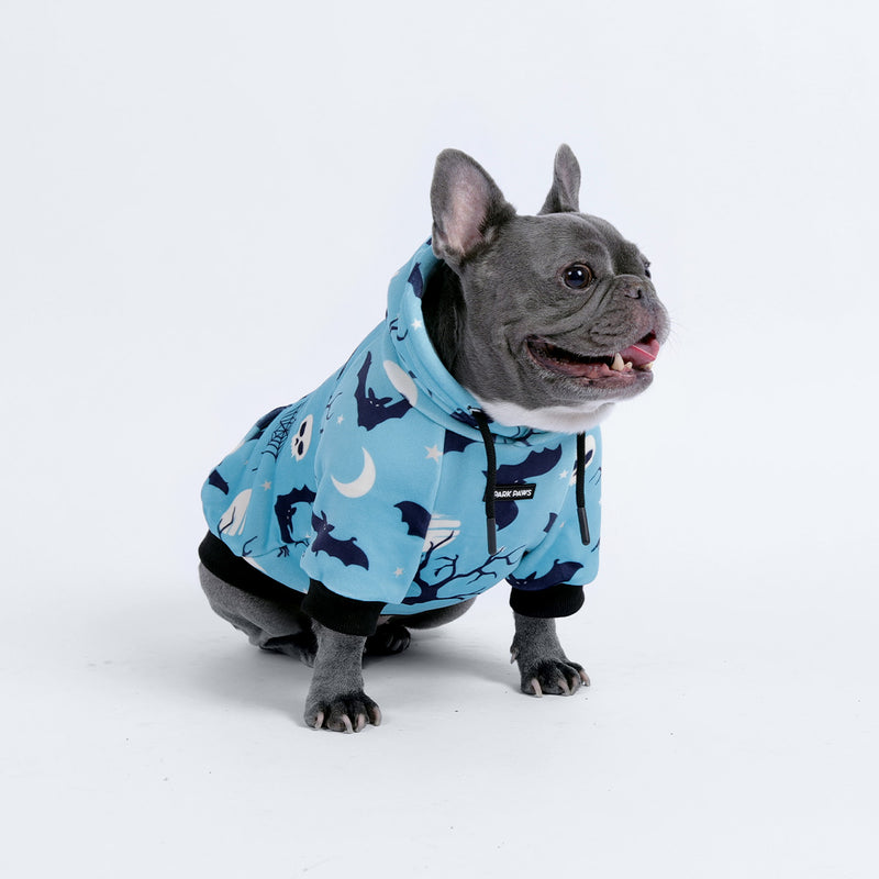Sudadera con capucha para perro de Halloween - Verde azulado