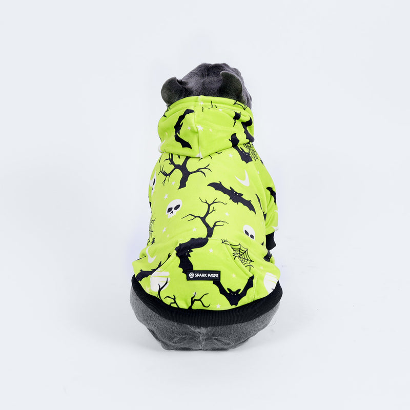 Sudadera con capucha para perro de Halloween - Neón