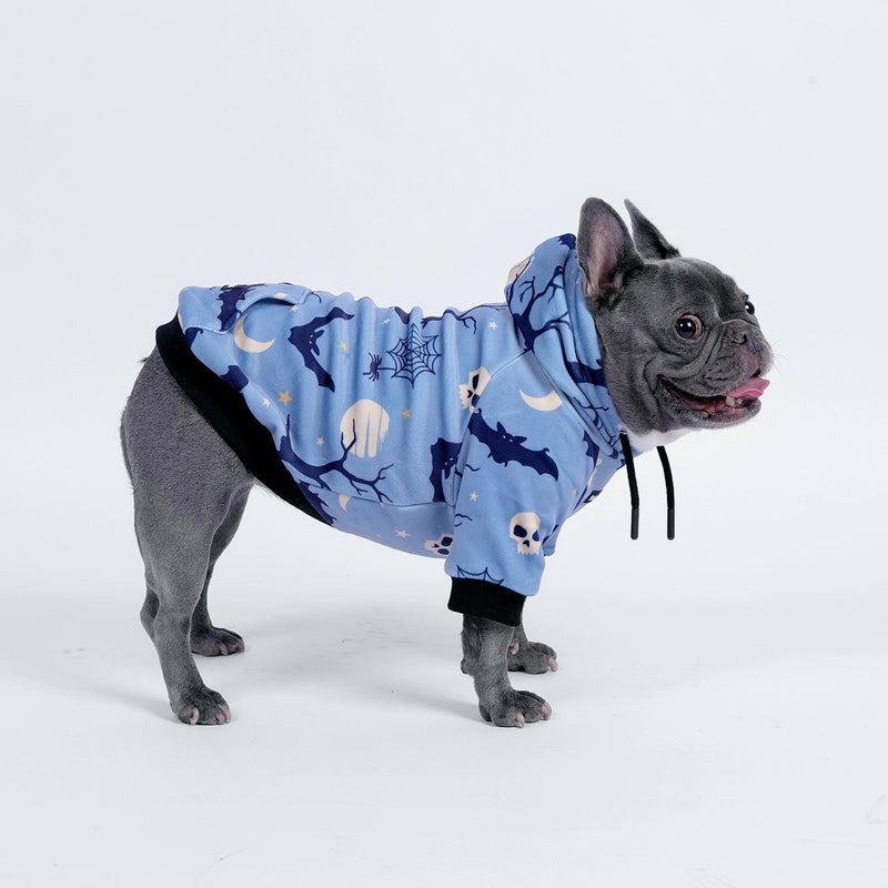 Sudadera con capucha para perro de Halloween - Azul