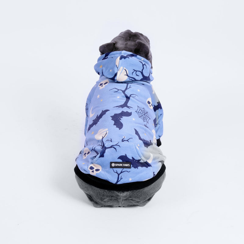 Sudadera con capucha para perro de Halloween - Azul