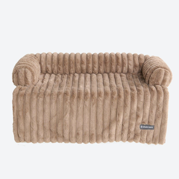 Cama de Lujo con Funda Protectora para Sofá - Marrón