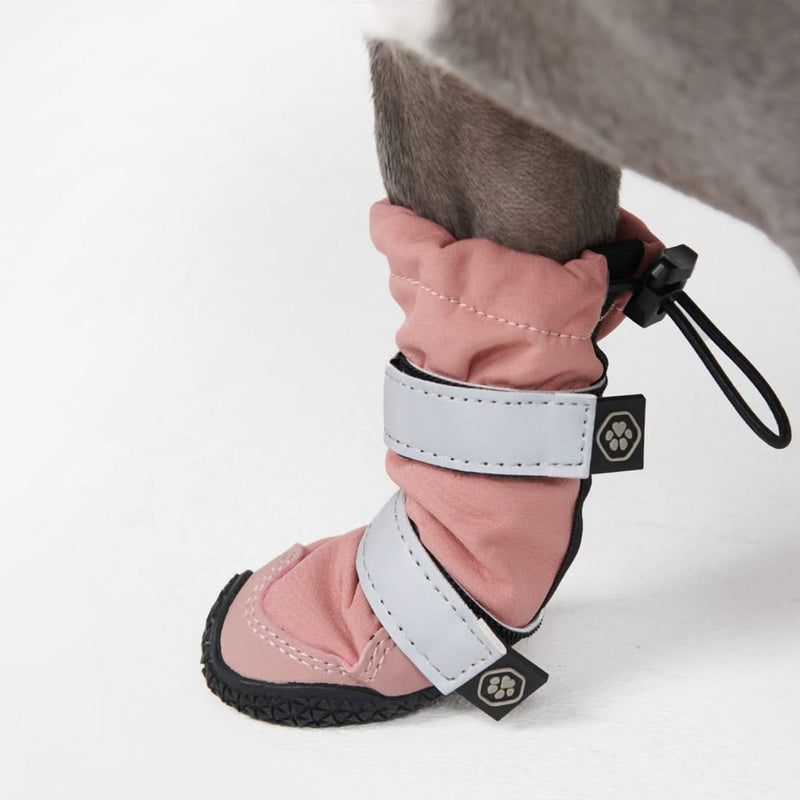 Botas para perros resistentes al agua con estructura flexible - Rosa