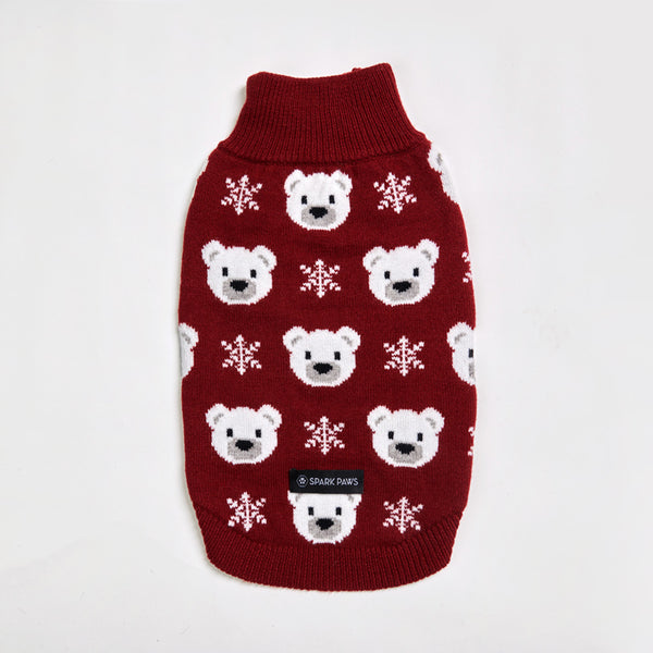 Suéter de punto para perro - Oso polar