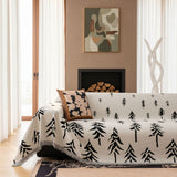 Pine Trees White Couch Cover