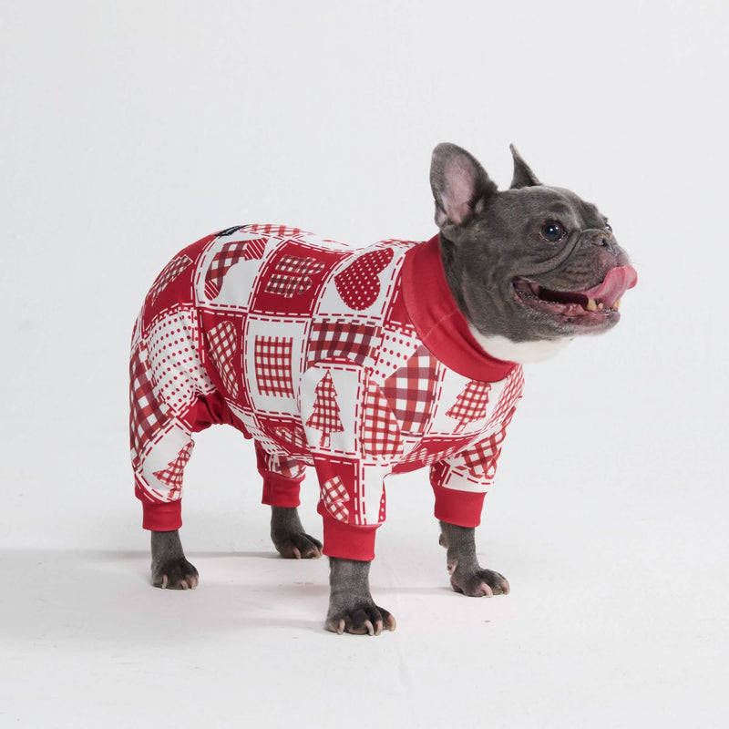 Pijama de Navidad para perro - Patchwork Festivo