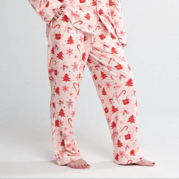 Pantalón del pijama humano - Bastón de Caramelo