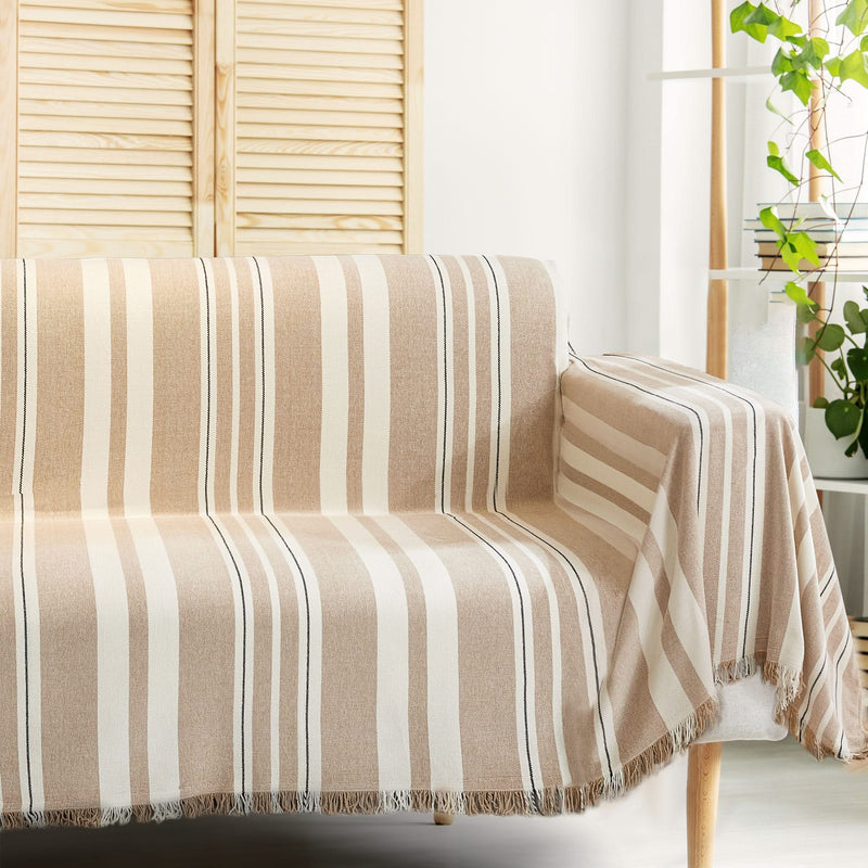 Funda de sofá - Stripe Marrón