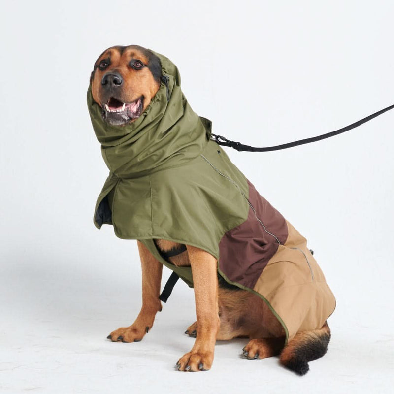 Chubasquero para perros Breatheshield™ - Verde Marrón Bronceado