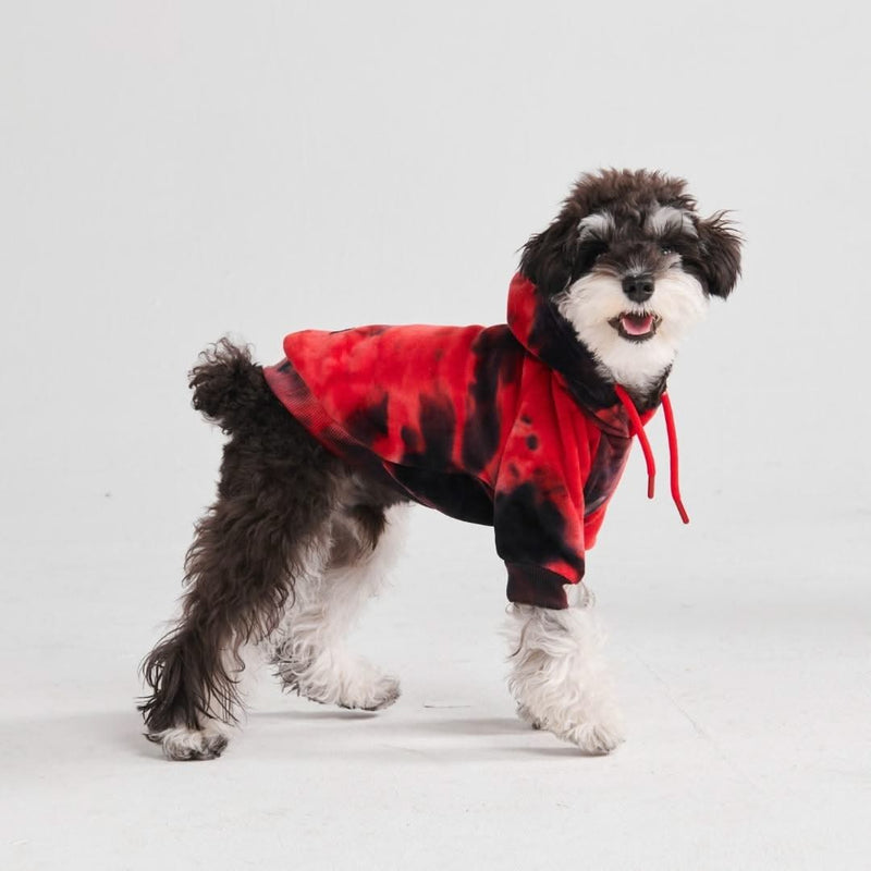 Sudadera de Terciopelo para Perros - Rojo y Negro