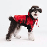 Sudadera de Terciopelo para Perros - Rojo y Negro