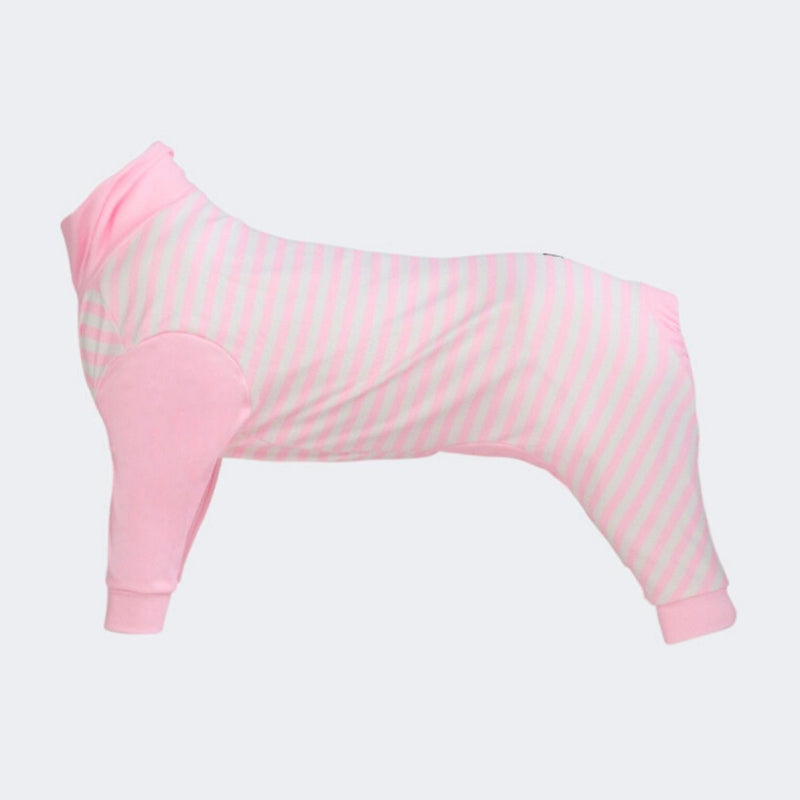 Pijama para Perros - Rayas Rosas