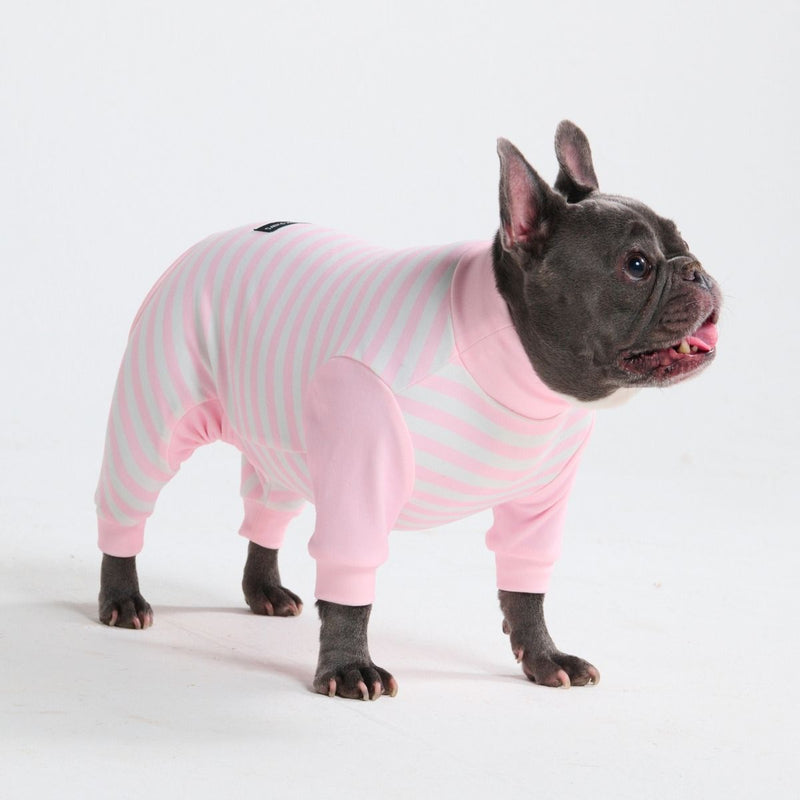 Pijama para Perros - Rayas Rosas