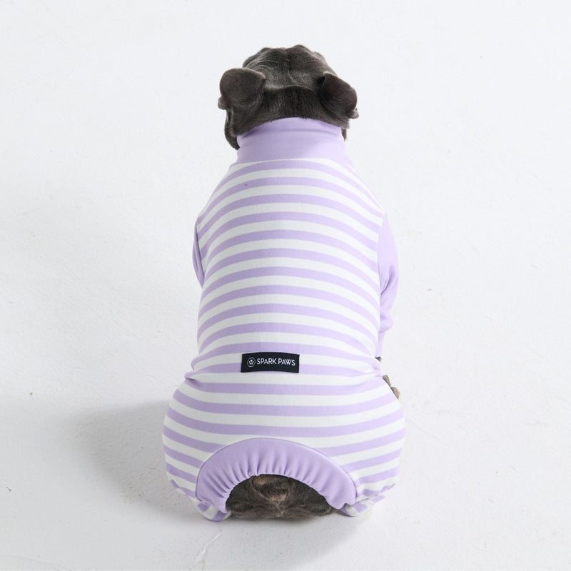 Pijama para Perros - Rayas Moradas