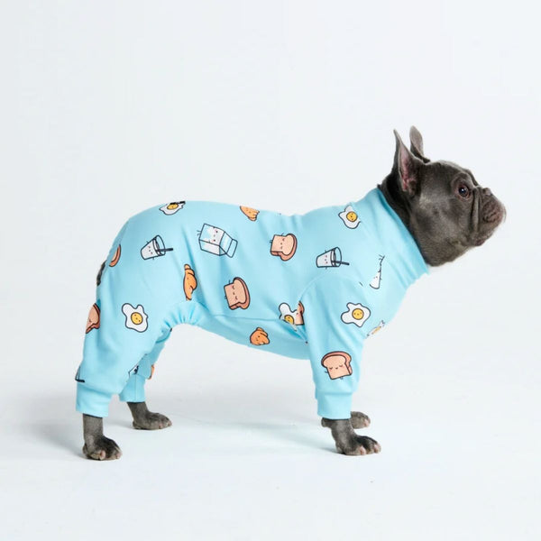 Pijama para Perros - Desayuno Azul