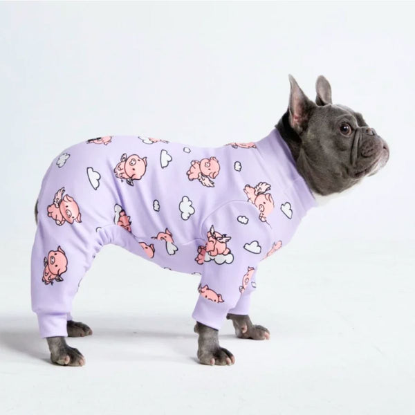 Pijama para Perro - Cuando los cerdos vuelan - Morado