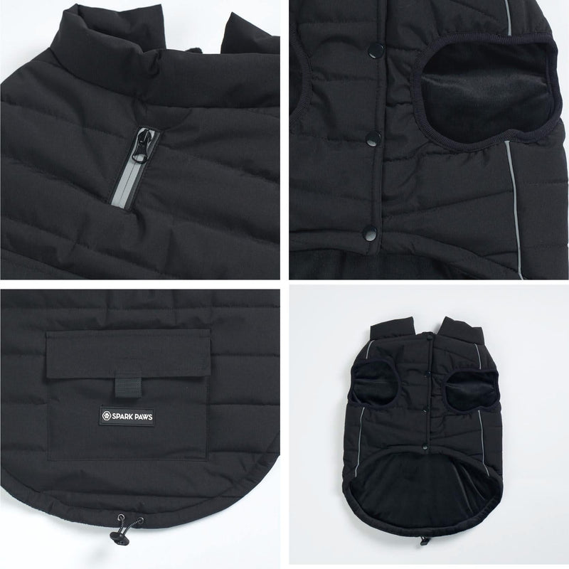 Chaqueta impermeable WarmShield™ - Negro