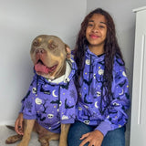Sudadera con capucha para perro de Halloween - Morado