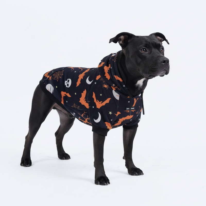 Sudadera con capucha para perro de Halloween - Negro