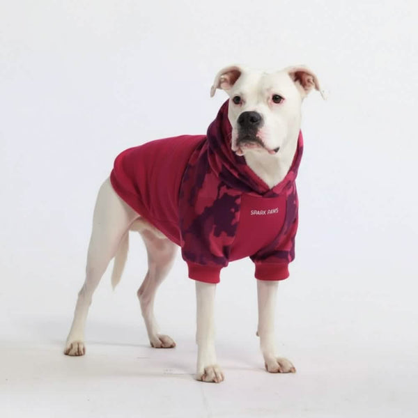 Sudadera con capucha para perro Fushia Camo