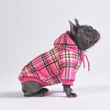 Sudadera a Cuadros para Perros - Cuadros rosados