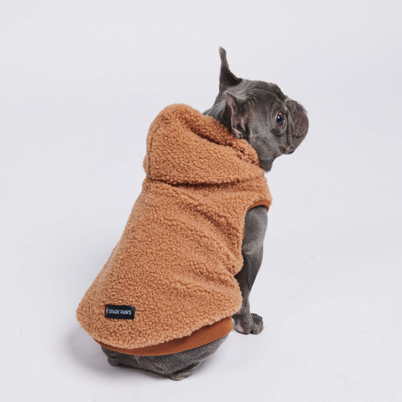 Chaqueta para perro Teddy Sherpa - Marrón