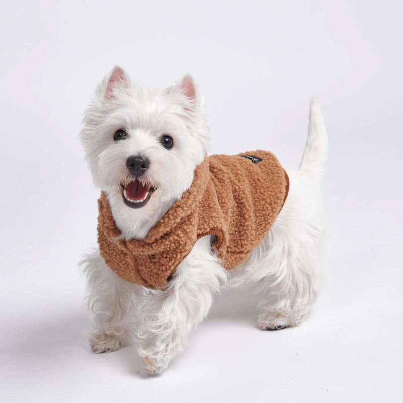 Chaqueta para perro Teddy Sherpa - Marrón