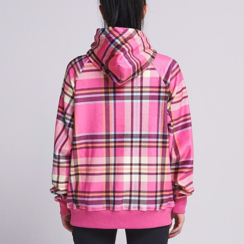 Sudadera a Cuadros para Humanos - Cuadros rosados