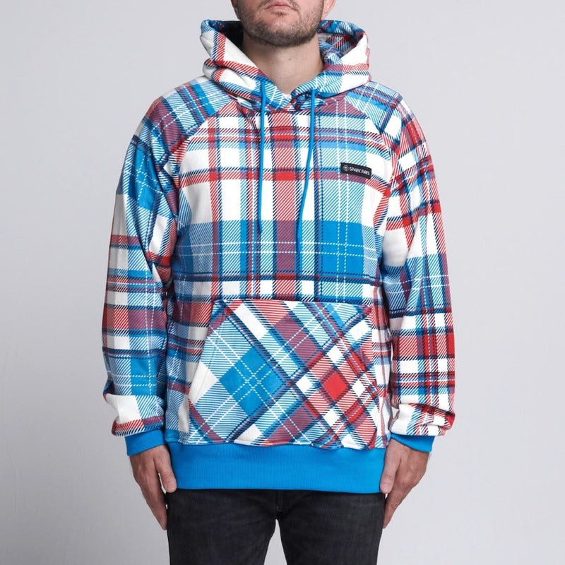 Sudadera a Cuadros para Humanos - Cuadros azules y rojos