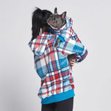 Sudadera a Cuadros para Humanos - Cuadros azules y rojos