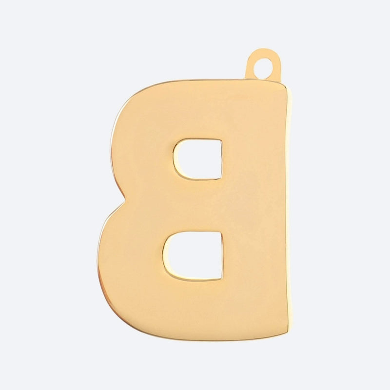 Etiqueta de joyería con letra inicial - B