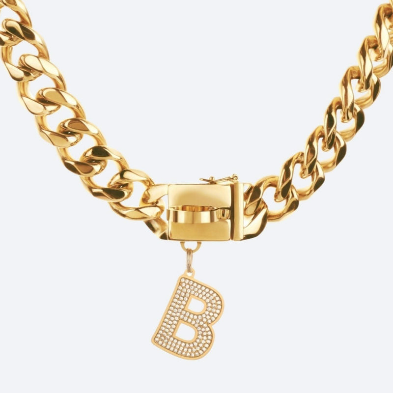 Etiqueta de joyería con letra inicial - B
