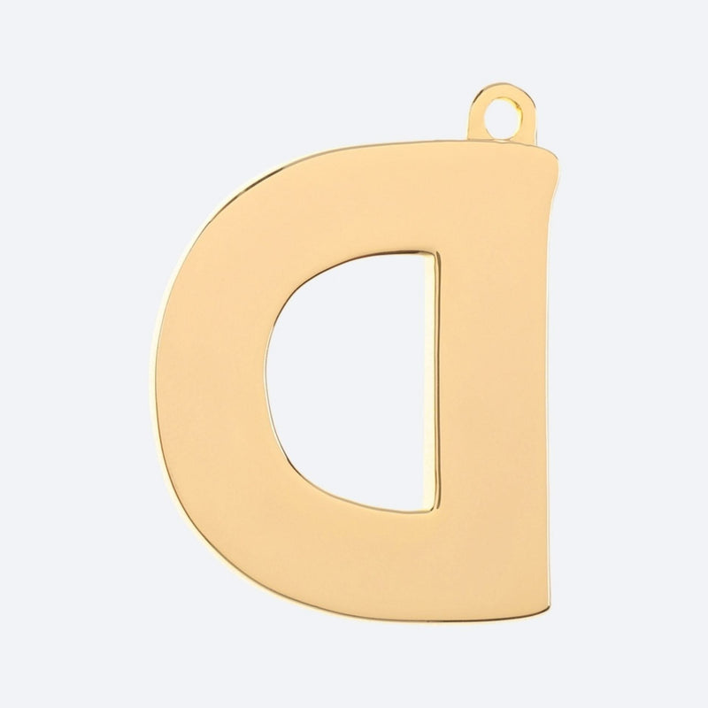 Etiqueta de joyería con letra inicial - D