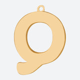 Etiqueta de joyería con letra inicial - Q