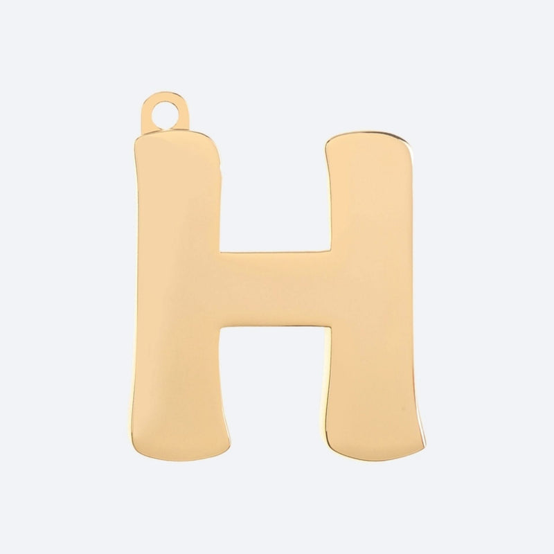 Etiqueta de joyería con letra inicial - H