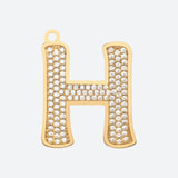Etiqueta de joyería con letra inicial - H