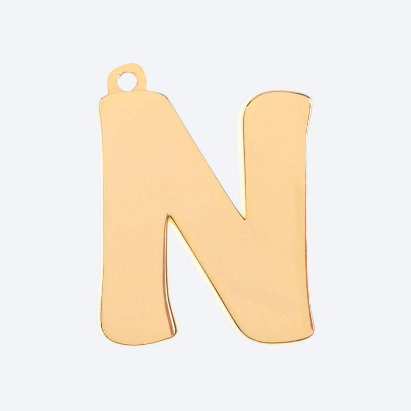 Etiqueta de joyería con letra inicial - N