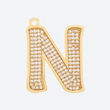 Etiqueta de joyería con letra inicial - N